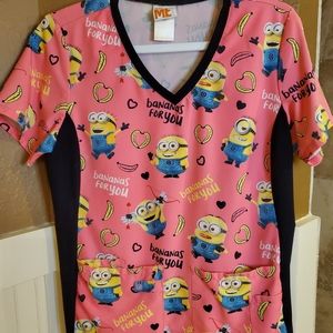 Minions scrub top